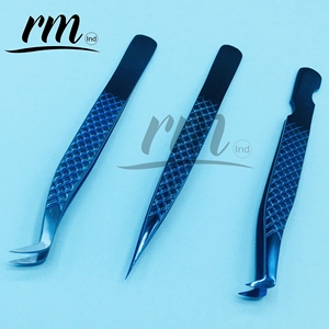 Pince à épiler antistatique en acier inoxydable de précision RMI, pointe lisse, outils de maquillage professionnels, longueur 10 mm pour les cils - Product Image 4