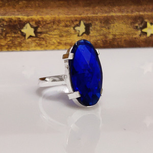 Anillo de Tanzanita, Plata 925, Anillo Azul Hecho a Mano, Joyería Elegante, Anillo Delicado - Product Image 2