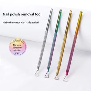 Ensemble de repousse-cuticules double embout en acier inoxydable, outil de manucure réutilisable pour usage en salon - Product Image 1