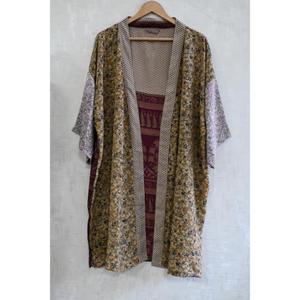 Handmade Breathable Plus Size Indian Silk Kimono Robe <b>Women</b> Autumn Long Printed Nightwear <b>Lounge</b> Gown Gift for Her - Product Image 3