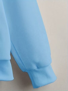 Sweat à capuche unisexe bleu clair de haute qualité, coupe régulière, en polaire, décontracté, idéal pour l'automne – Meilleur prix - Product Image 5