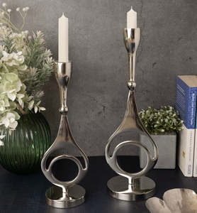 Portavelas de aluminio pulido al por mayor, personalizable para decoración del hogar y bodas, ecológico y duradero. - Product Image 5