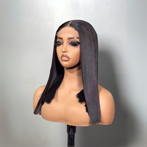 Perruques cheveux humains droits couleur personnalisée prêt à expédier perruques extensions de cheveux humains dentelle frontale du Vietnam - Product Image 1