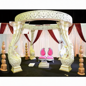 Mandap นกยูงไฟเบอร์กลาสออกแบบโดยดีไซด์สำหรับงานแต่งงานของชาวอินเดียประกอบง่ายและปรับแต่งได้ขนาดได้ - Product Image 1
