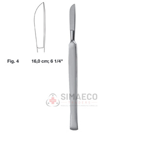 มีดผ่าตัด รุ่น Fig. เครื่องมือผ่าตัดสแตนเลสสตีลขนาด 4 16 ซม. 6¼ นิ้ว ใช้ซ้ำได้ ฆ่าเชื้อได้ รับผลิตแบบ OEM แบรนด์ส่วนตัว - Product Image 3
