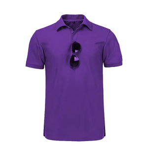 Polo en soie glacée pour homme, manches courtes, couleur unie, séchage rapide, décontracté, pour le golf, avec logo personnalisé - Product Image 4