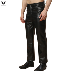 Pantalones de Cuero Sintético para Hombre, Corte Slim Fit, Cierre de Botones y Cremallera, Resistentes al Agua y al Viento, Ligeros, Nueva Llegada - Product Image 5