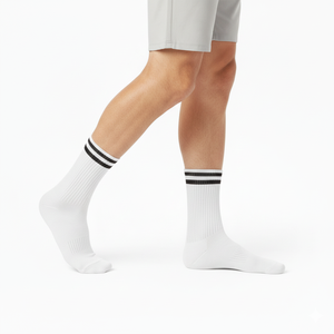 Calcetines deportivos casuales unisex, mezcla de algodón, tela elástica transpirable, ajuste suave y cómodo para entrenamiento deportivo, trabajo al aire libre - Product Image 6