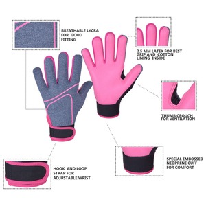 Guantes Deportivos Gaélicos Rosados de Dedo Completo, Antideslizantes, de Material PU, Unisex para Exteriores, para Todas las Estaciones, con Cierre de Tirón - Product Image 5