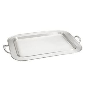 Plateau de service moderne en acier inoxydable avec poignées, plateaux rectangulaires en métal pour hôtel, restaurant, mariage, ustensiles de cuisine en gros - Product Image 1