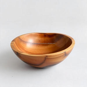 Bol décoratif en bois d'acacia NatureNest |   Pièce d'accentuation artisanale haut de gamme pour la décoration intérieure moderne et naturelle - Product Image 2