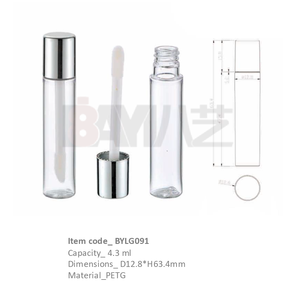 Tubos de Brillo Labial Vacíos de Plástico de 4 ml con Tapa Plateada de Rosca para Envasado Personalizado de Brillo Labial Líquido - Product Image 1