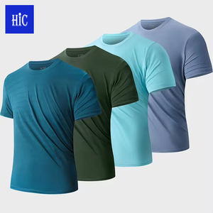 เสื้อยืดคอกลมแขนสั้นสีเขียวแบบยูนิเซ็กซ์ ผ้าฝ้าย 100% ระบายเหงื่อได้ดี ทรงเข้ารูป สีพื้น ระบายอากาศได้ดี พิมพ์ลายดิจิทัล แบบสั่งทำ - Product Image 3