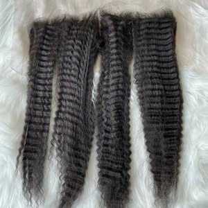 Vente en gros de cheveux Remy de haute qualité naturels bruts vietnamiens frisés queue de cheval cheveux humains de haute qualité - Product Image 1