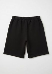 Black Floral Embroidered Breathable Canvas Women's Shorts <b>Skirts</b> <b>Elastic</b> <b>Waist</b> Drawstring Casual Kangaroo Pocket Summer - Product Image 3