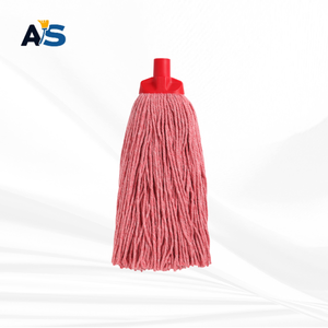 A&S Heavy Duty 250 Gram Multi Ply Cotton Yarn Socket <b>Mop</b> Head with 4 Color Clip Cut End Commercial Floor <b>Cleaning</b> <b>Mop</b> Refill - Product Image 2