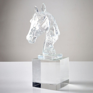 Tête de cheval en résine, sculpture animale artificielle, figurines décoratives, accessoires de décoration pour salon - Product Image 2