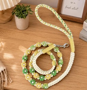 Premium Eco-Friendly Adjustable <b>Dog</b> <b>Leash</b> for Pets Heavy Duty 100% Cotton Walking Lead with Comfortable Handle Animal Pattern - Product Image 1