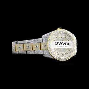 Reloj de Lujo con Incrustaciones de Moissanita para Hombre – Reloj Hip Hop de Acero Inoxidable con Diamantes Completos – Reloj Personalizado con Moissanita VVS - Product Image 2