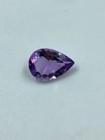 Pierre précieuse améthyste violette naturelle, pierre brute, taille poire, 4,06 carats, 10x11MM, R.K. GEMS & JEWELLERY pour la fabrication de bijoux