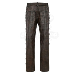 Wholesale Price Custom Made <b>Leather</b> <b>Pants</b> For <b>Men</b> With Custom Logo Unique Design <b>Leather</b> <b>Pants</b> For Best Sale - Product Image 2