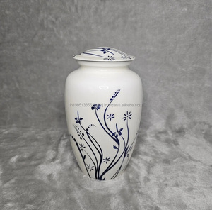 Urnes de crémation en aluminium blanc de haute qualité pour les cendres humaines Urnes de crémation commémoratives en métal pour les cendres masculines et féminines adultes - Product Image 1