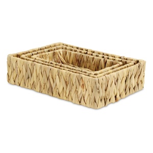 Cheap price factory supply water hyacinth basket <b>container</b> bathroom accessories natural baskets - Product Image 2