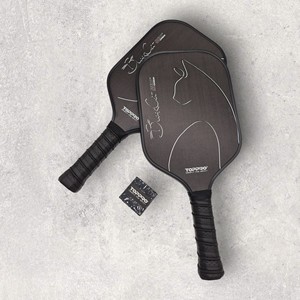 Rackets-16mm de pickleball en carbone TOPPRO T7024 populaire poignée en PU souple épaisse avec embout en cristal - Product Image 1
