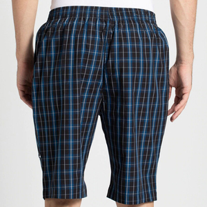 Pantalones Cortos Bermuda a Cuadros para Hombre, Cintura Elástica, Estilo Casual, Tejido a Cuadros, Bolsillos, Corte Medio - Product Image 3