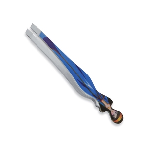 Pince à épiler professionnelle de luxe à pointe inclinée en acier inoxydable, imprimée sur mesure, de haute qualité, au design moderne pour le modelage des sourcils - Product Image 3
