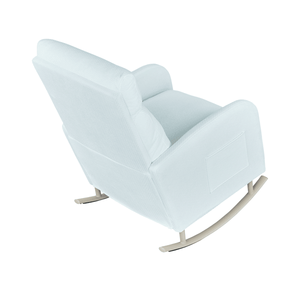 Sedia a dondolo moderna ed ecologica con gambe in metallo e tasca laterale portaoggetti per comfort e funzionalità sul balcone - Product Image 6