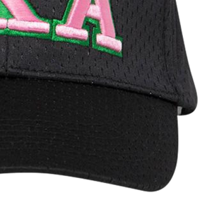 Gorra Flexfit de 3 Letras AKA Negra, Gorra de Béisbol de Alto Rendimiento, Bordada con el Logotipo de la Hermandad Griega, para Mujer, Uso en Exteriores - Product Image 4