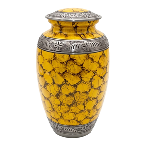 Urna Funeraria Metálica de Estilo Europeo Clásico, Acabado Verde Fuego, Modelo 2026, Vintage, en Venta, con Grabado Floral Plateado - Product Image 5