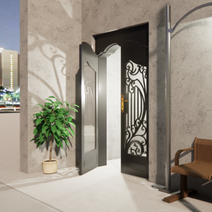 Portes d'entrée en fer forgé de qualité supérieure avec design extérieur en acier robuste pour maisons élégantes, au design raffiné. - Product Image 3