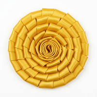 Ruban de satin jaune simple face de 25 mm (1 pouce) en gros pour décorations de fête, nœuds pour cheveux, emballage cadeau et artisanat, rouleau de 50 yards, personnalisable