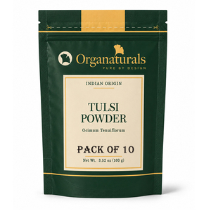 Bubuk Daun Tulsi 100% Organik Suplemen Herbal Ayurveda Alami untuk Perawatan Wajah & Kulit