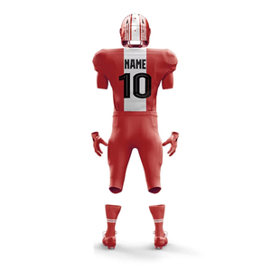 <b>Light</b> Weight Breathable Mesh Short Sleeve Custom American Football Uniform Plus Size High Quality New Style Plain Color Front - Product Image 3