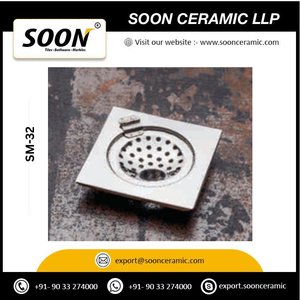 SOON SL-21 Siphon de sol carré en acier inoxydable de 5,5 pouces, design moderne, surface brossée, anti-corrosion, pour salle de bain et douche - Product Image 2
