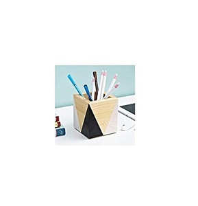 Caja de madera de mango hecha a mano para bolígrafos y lápices, ideal para regalos del Día del Maestro, decoración de escritorio escolar y productos de almacenamiento de papelería. - Product Image 2