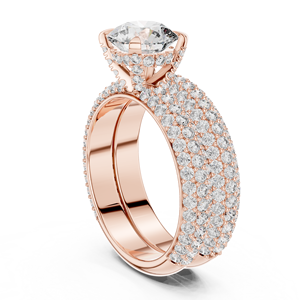 Premium 925 Sterling Silver round Shape Moissanite <b>Diamond</b> <b>Ring</b> Wholesale Wedding Jewelry Supplier Manufacturer - Product Image 3