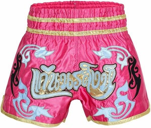 Pantalones Cortos de Muay Thai y MMA Personalizados para Hombre y Mujer, 100% Poliéster, Logotipo Frontal, Ligeros, Sublimados de Alta Calidad - Product Image 2