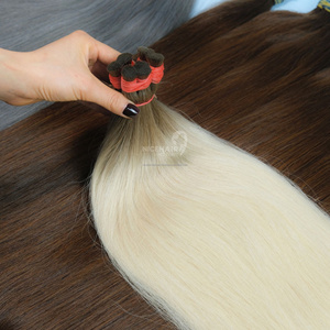 El mejor cabello humano ondulado natural a granel suave y sedoso hecho por 100% cabello virgen Remy vietnamita calidad superior doble dibujado - Product Image 6