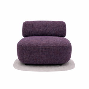 Sillón Redondo Contemporáneo - Sillón de Diseño sin Brazos con Tela Bouclé para Sala de Estar, Villas y Proyectos Hoteleros, Fábrica en Vietnam - Product Image 3