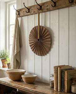 Ventilateur mural en bambou naturel, ventilateur décoratif en bambou fait à la main, décoration murale écologique pour la maison, l'hôtel, la station balnéaire - Product Image 3