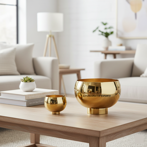 Vase en métal de qualité supérieure sur support, pot de fleurs décoratif contemporain pour l'intérieur et l'extérieur - Product Image 5