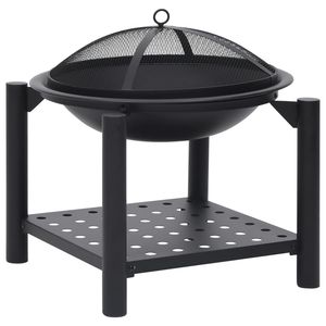 21.3\"x21.3\"x21.7\" Steel <b>Fire</b> Pit with <b>Poker</b> for Outdoor Gathering - Product Image 3