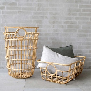 Cestas de ratán de bajo costo, accesorio para el hogar, cesta de lavandería de gran capacidad, venta al por mayor - Product Image 1