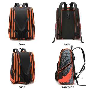 Mochila Profesional de Tenis de Gran Capacidad para 6 Raquetas con Compartimento Separado para Zapatos, Ideal para Torneos - Product Image 4