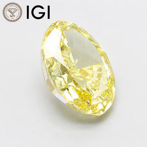Diamant ovale jaune cultivé en laboratoire, certifié IGI, taille excellente, pierre précieuse pour la pose de bagues, pendentifs et bijoux - Product Image 2