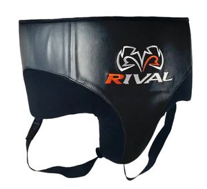 อุปกรณ์ป้องกันอวัยวะเพศชายสำหรับชกมวย RIVAL สีดำ ทำจากหนังวัวแท้ PU โฟม EVA แบบผูกเชือก สำหรับฝึกซ้อม - Product Image 2